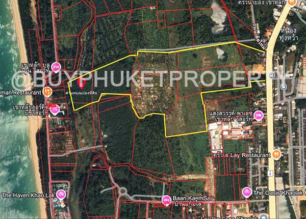 near the beach land for sale in Khao Lak, Phang Nga